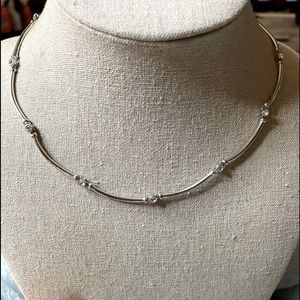 Pierre Balmain rhodium plated with Swarovski crystal accents